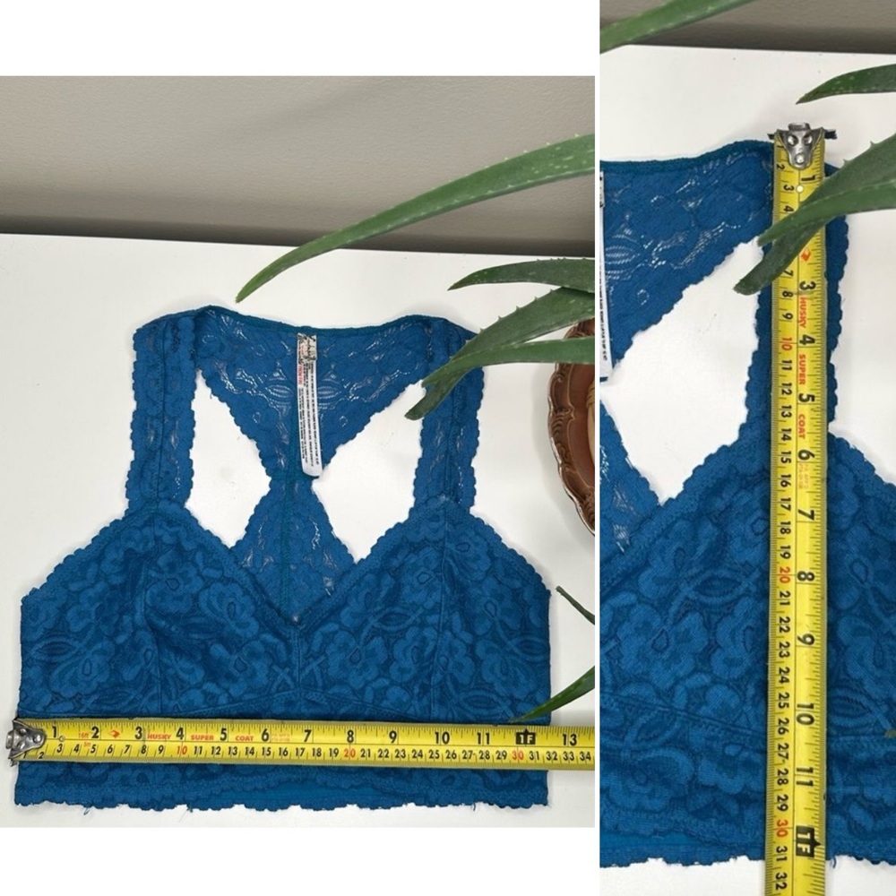 Free People Lace Bralette Set — Teal Racerback + Navy Halter | S + M - Picture 5 of 8